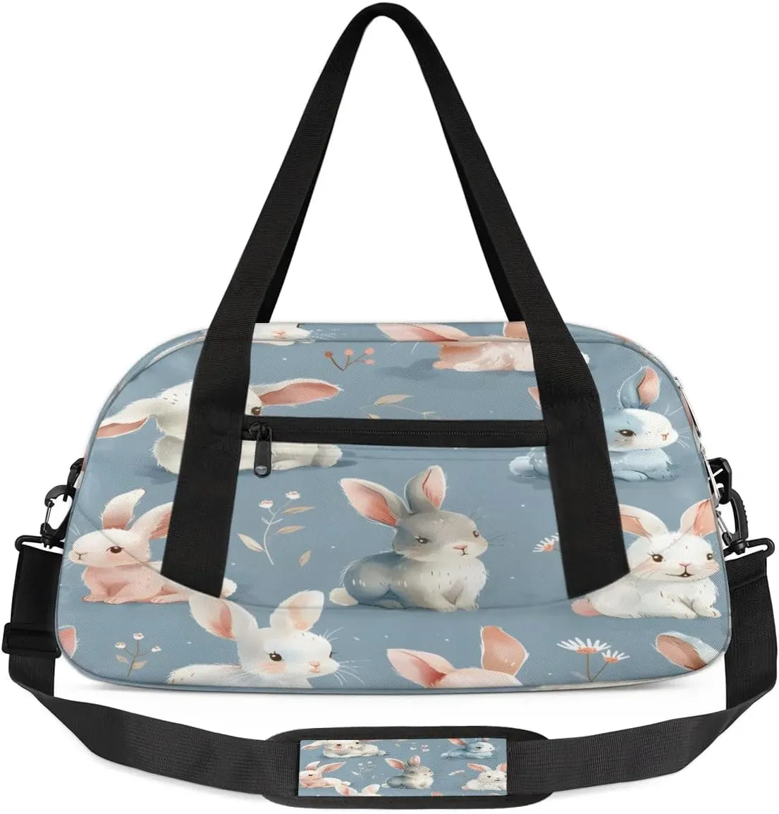 Sport Duffel Bag Cute Rabbit Kids Gym Bag Weekender Overnight Bags for Boys Girls Teens Carry On Workout Travel Bag