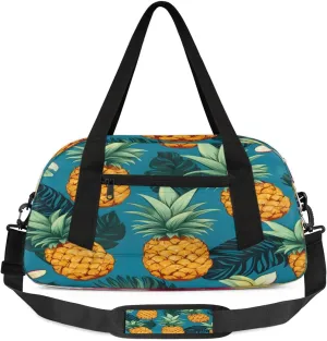 Sport Duffel Bag Delicious Pineapple Kids Gym Bag Weekender Overnight Bags for Boys Girls Teens Carry On Workout Travel Bag