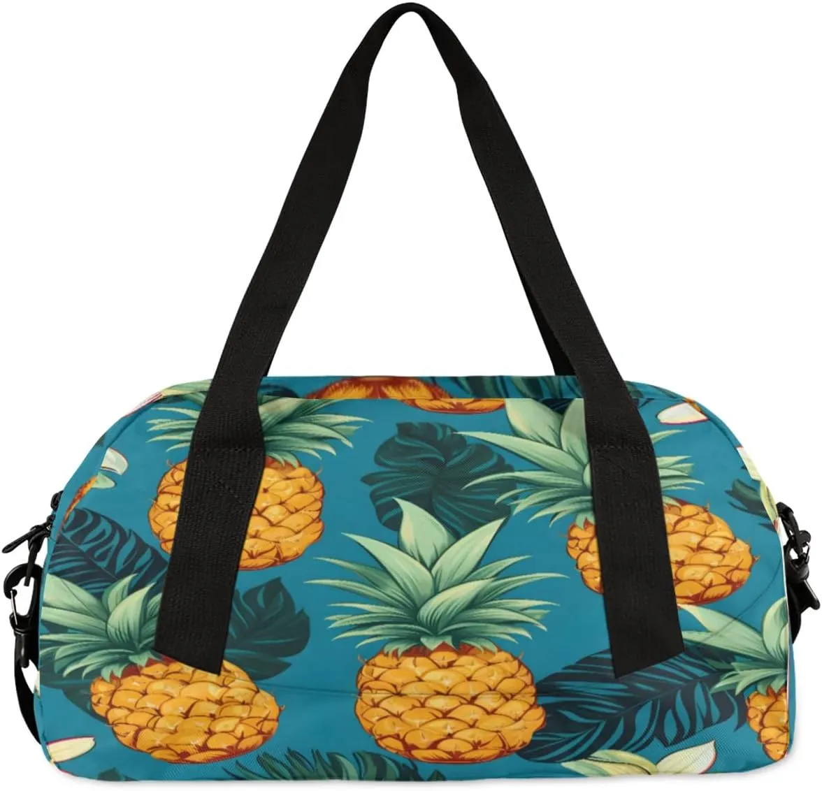 Sport Duffel Bag Delicious Pineapple Kids Gym Bag Weekender Overnight Bags for Boys Girls Teens Carry On Workout Travel Bag