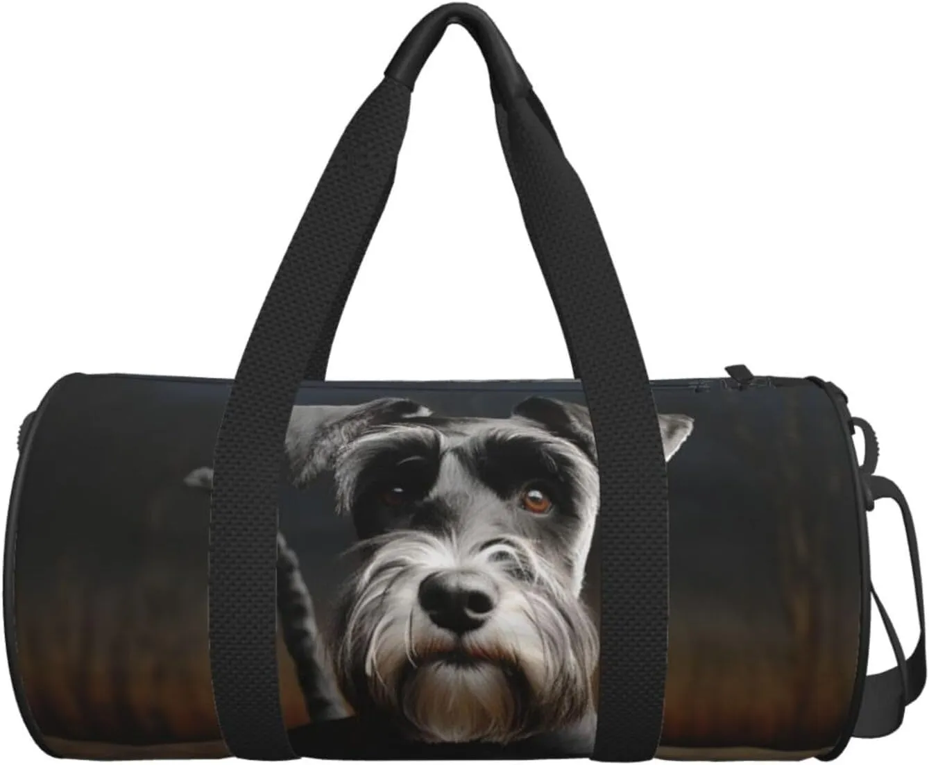 Sports Gym Bag for Women Men Travel Duffel Bag Tote Weekender Bag Carry on Overnight Bag for Travel Swimming Fitness Workout Sports Animal schnauzer dog Duffle Bag