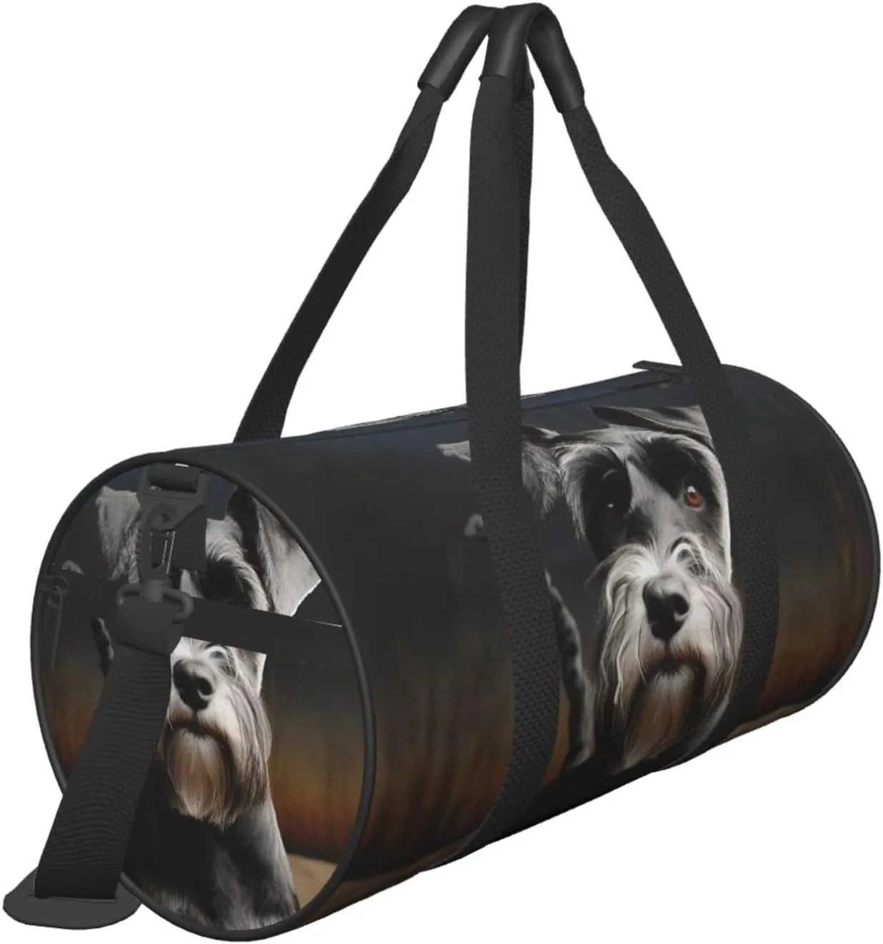 Sports Gym Bag for Women Men Travel Duffel Bag Tote Weekender Bag Carry on Overnight Bag for Travel Swimming Fitness Workout Sports Animal schnauzer dog Duffle Bag