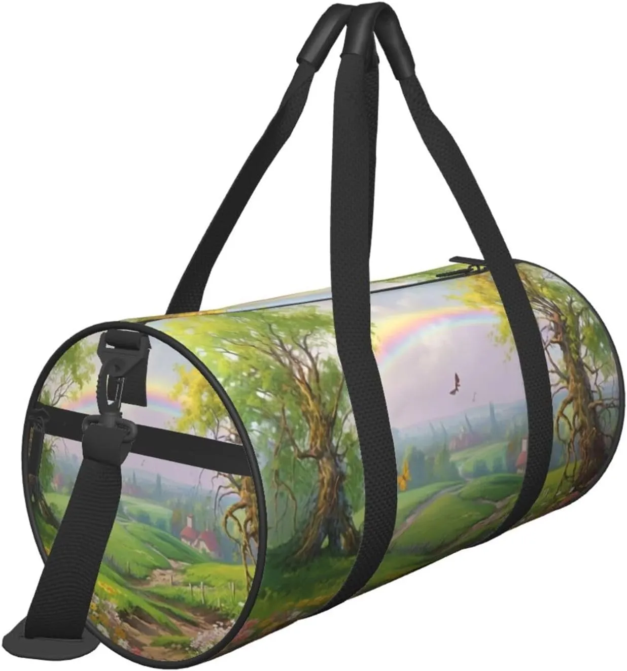 Sports Gym Bag for Women Men Travel Duffel Bag Tote Weekender Bag Carry on Overnight Bag for Travel Swimming Fitness Workout Sports Spring Landscape Duffle Bag