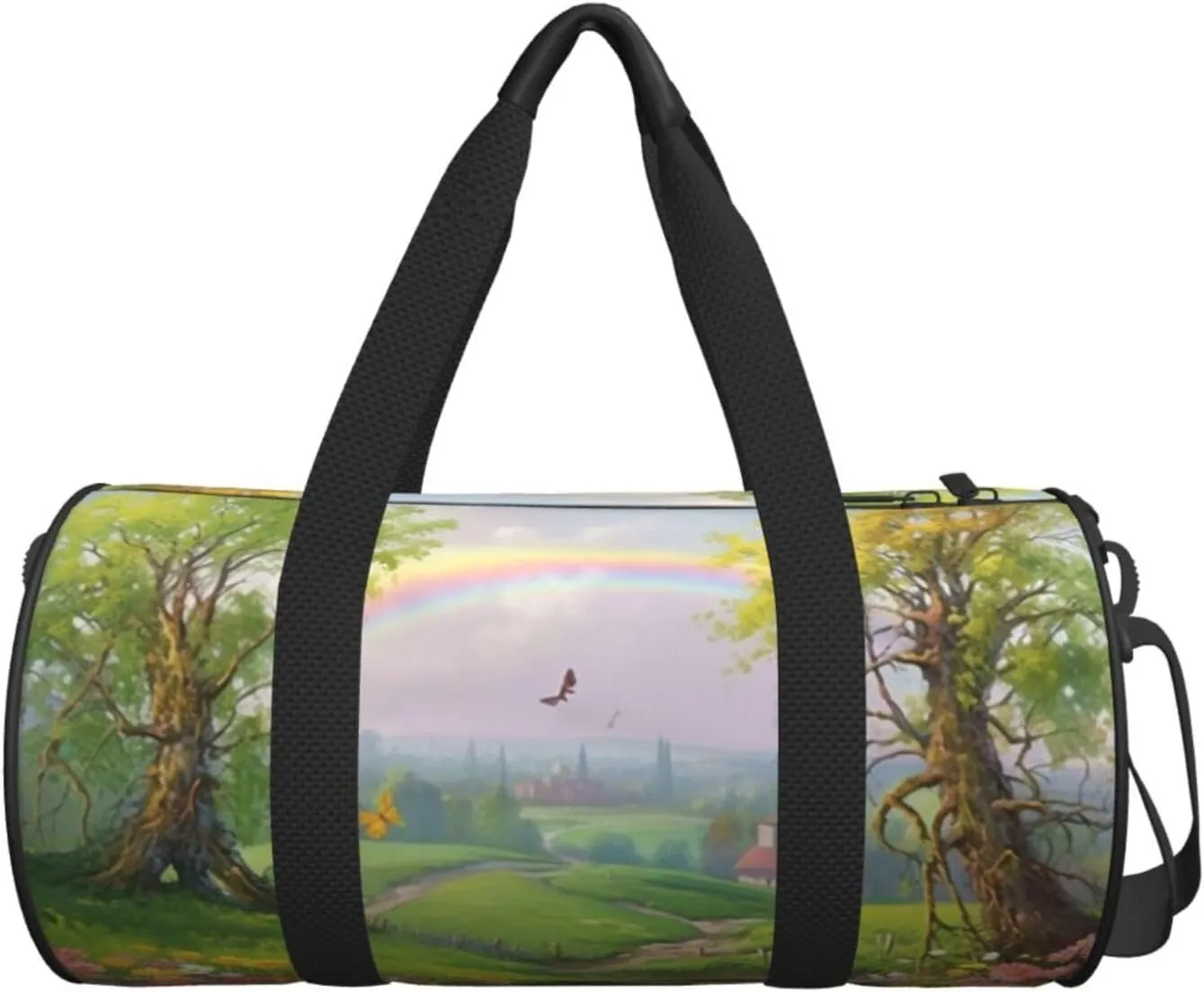 Sports Gym Bag for Women Men Travel Duffel Bag Tote Weekender Bag Carry on Overnight Bag for Travel Swimming Fitness Workout Sports Spring Landscape Duffle Bag
