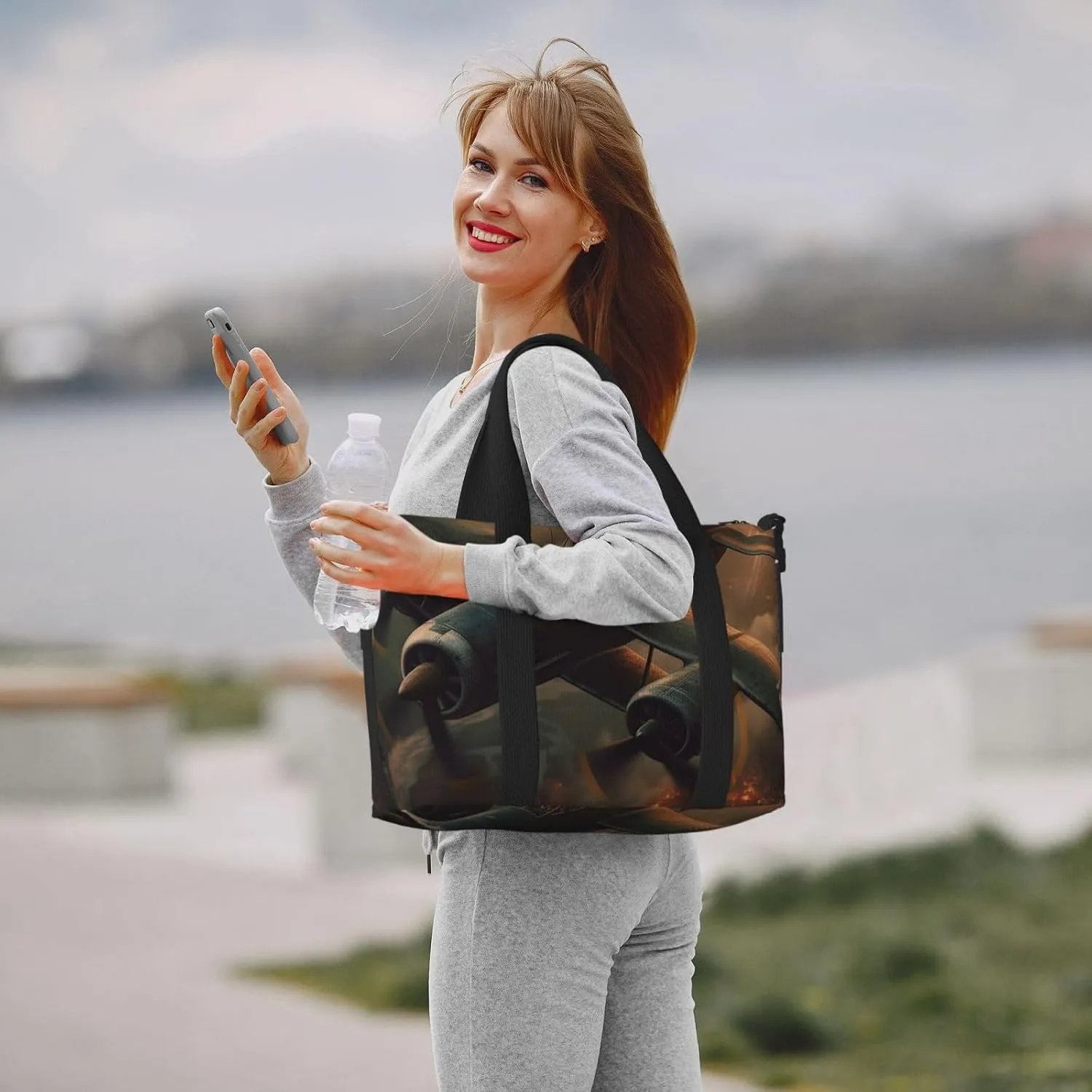 Sports Gym Bag for Women Men Travel Duffel Bag Tote Weekender Bag Carry on Overnight Bag for Travel Swimming Fitness Workout Sports World War Aircraft Duffle Bag