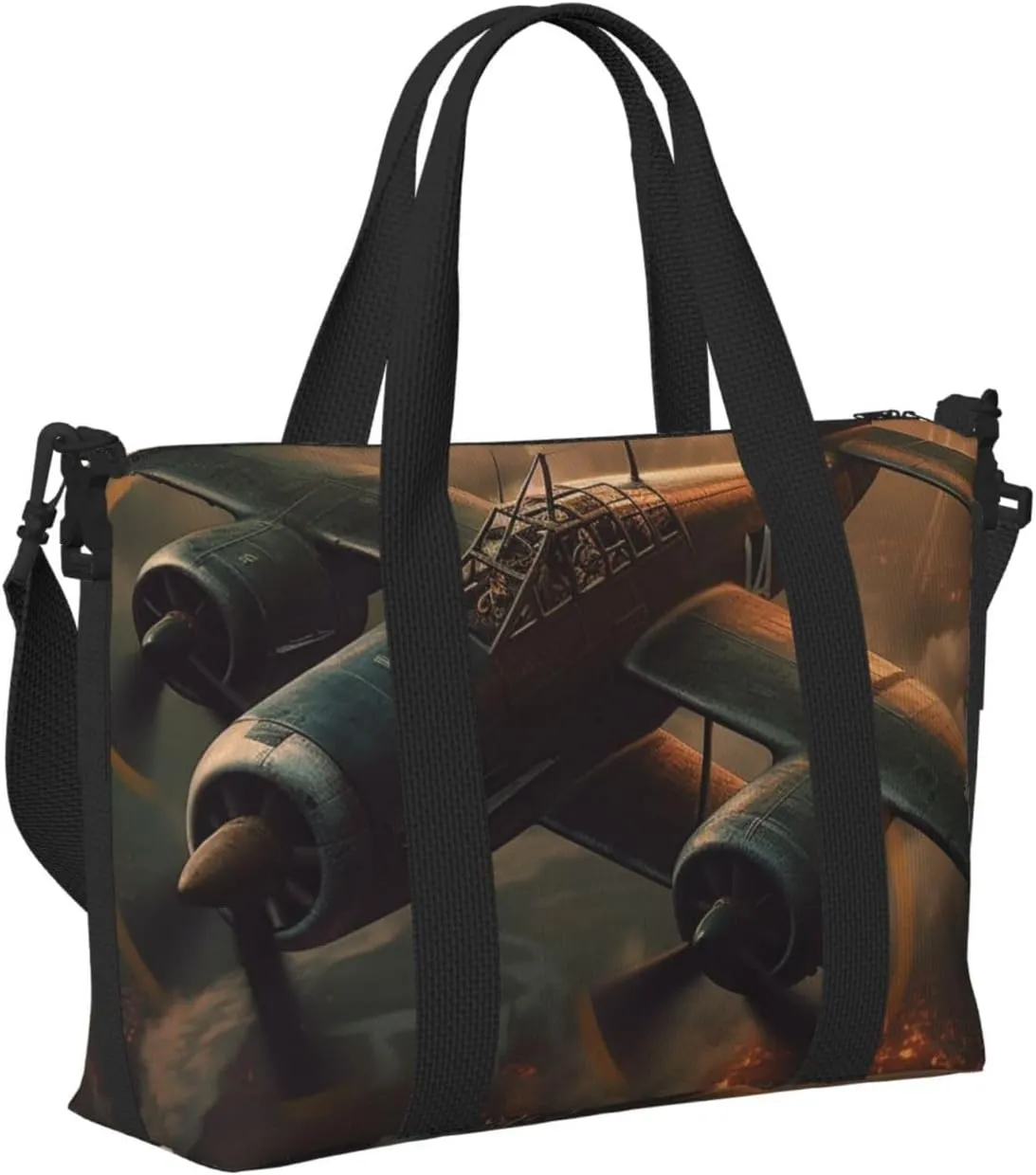 Sports Gym Bag for Women Men Travel Duffel Bag Tote Weekender Bag Carry on Overnight Bag for Travel Swimming Fitness Workout Sports World War Aircraft Duffle Bag