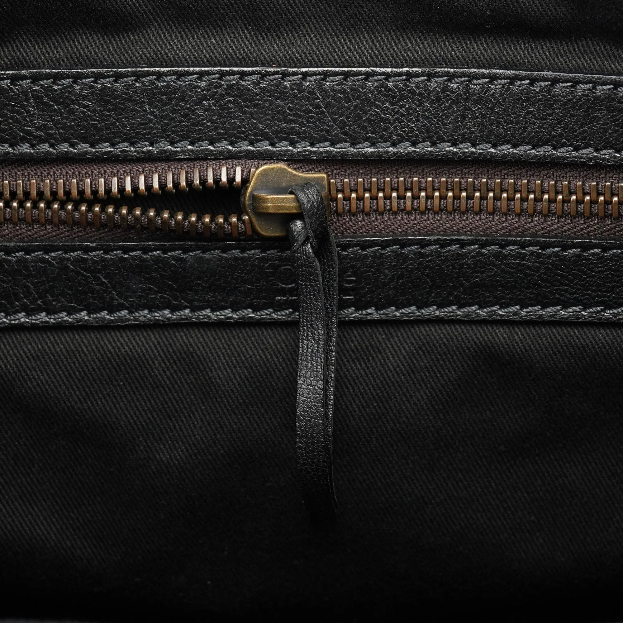 Spring 2006 Anthracite Leather Zippered Tote