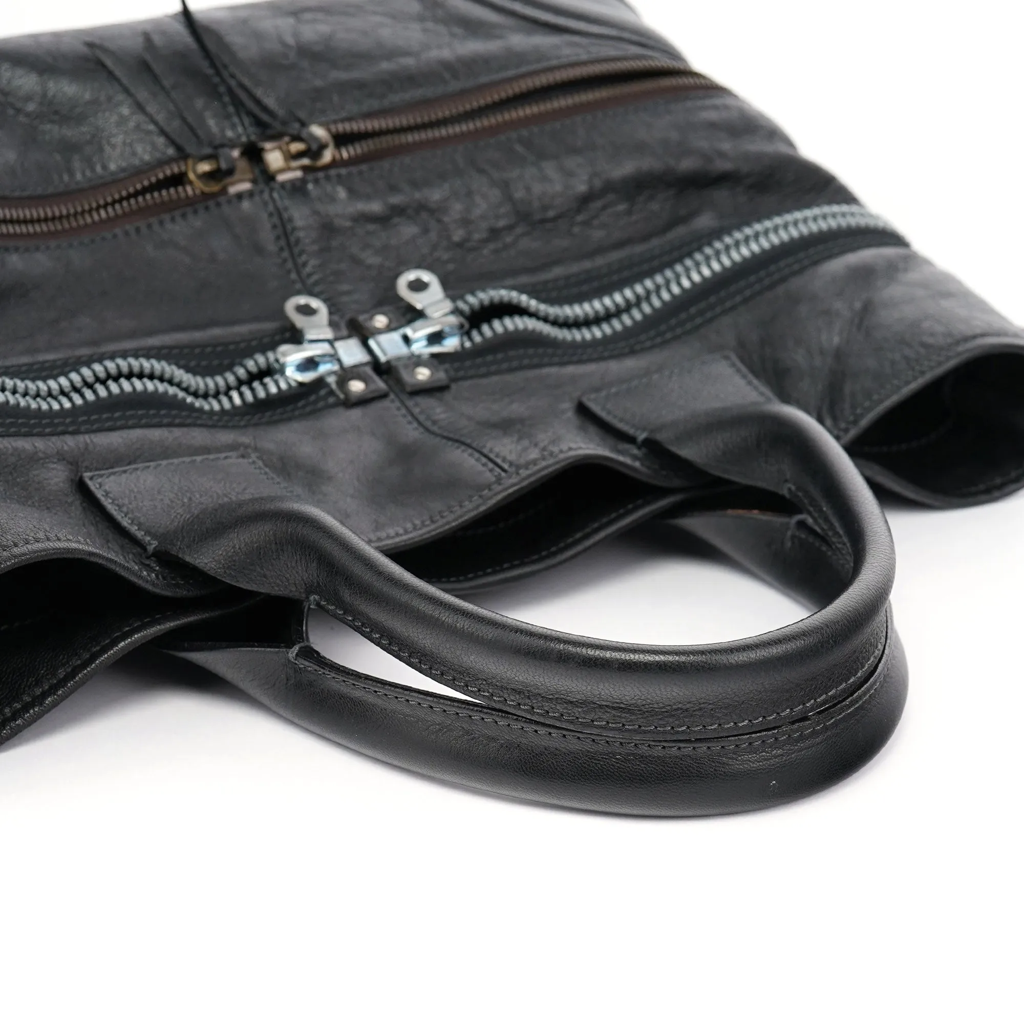 Spring 2006 Anthracite Leather Zippered Tote
