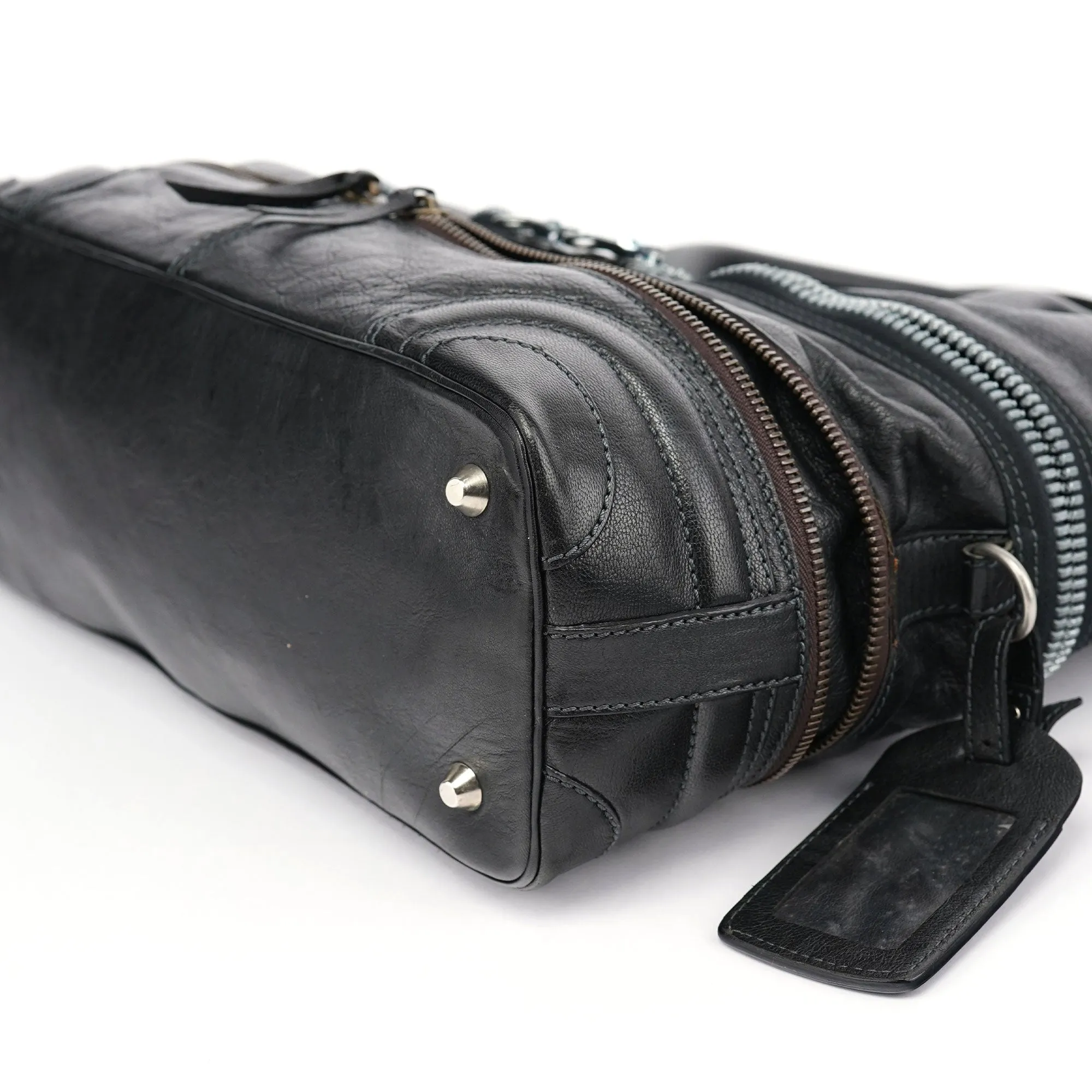 Spring 2006 Anthracite Leather Zippered Tote