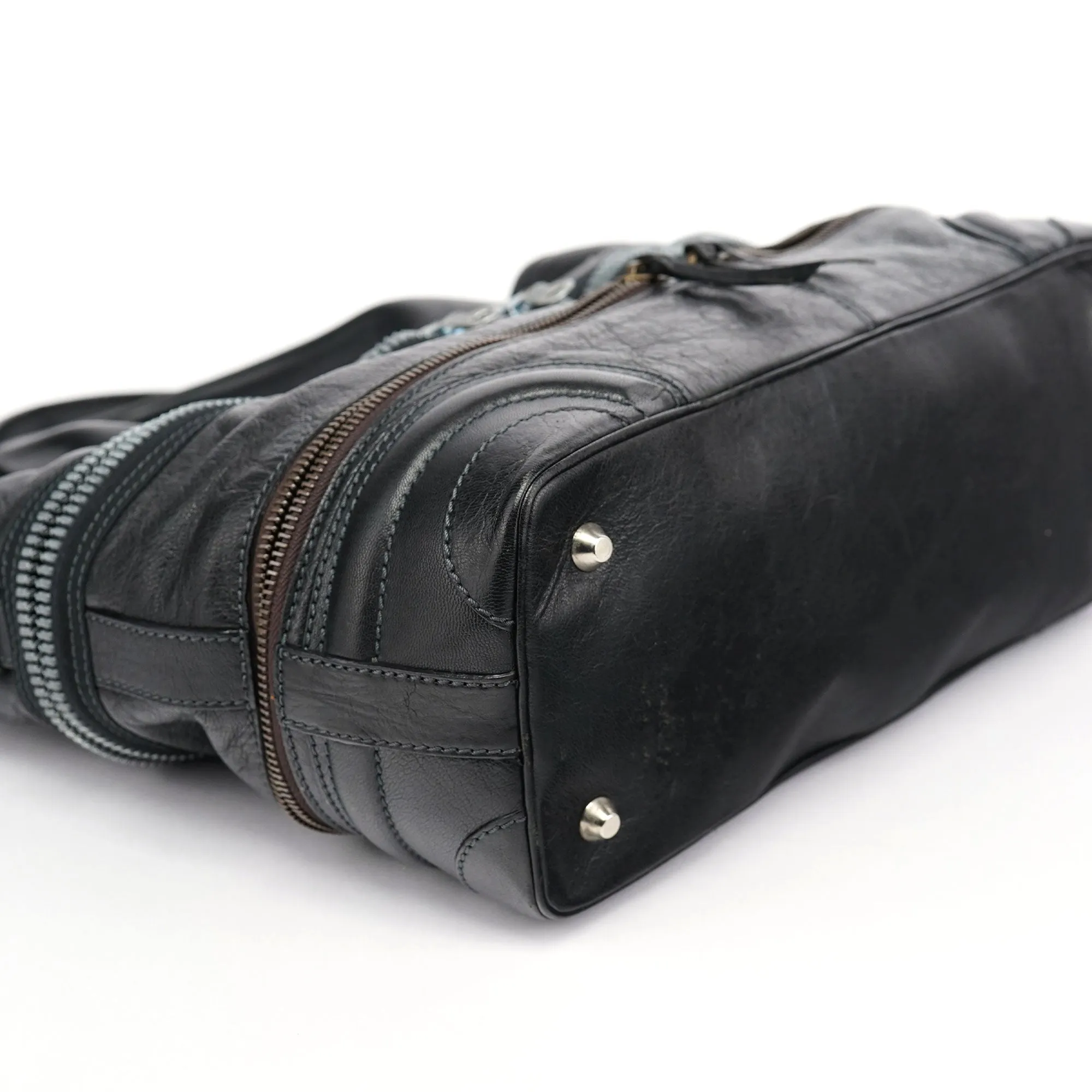Spring 2006 Anthracite Leather Zippered Tote