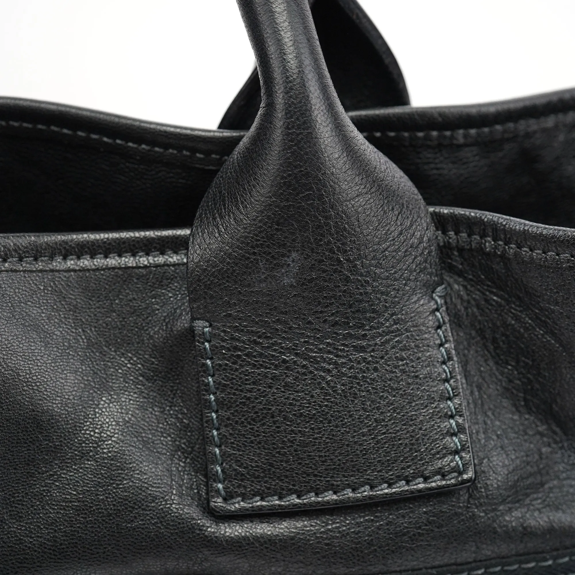 Spring 2006 Anthracite Leather Zippered Tote