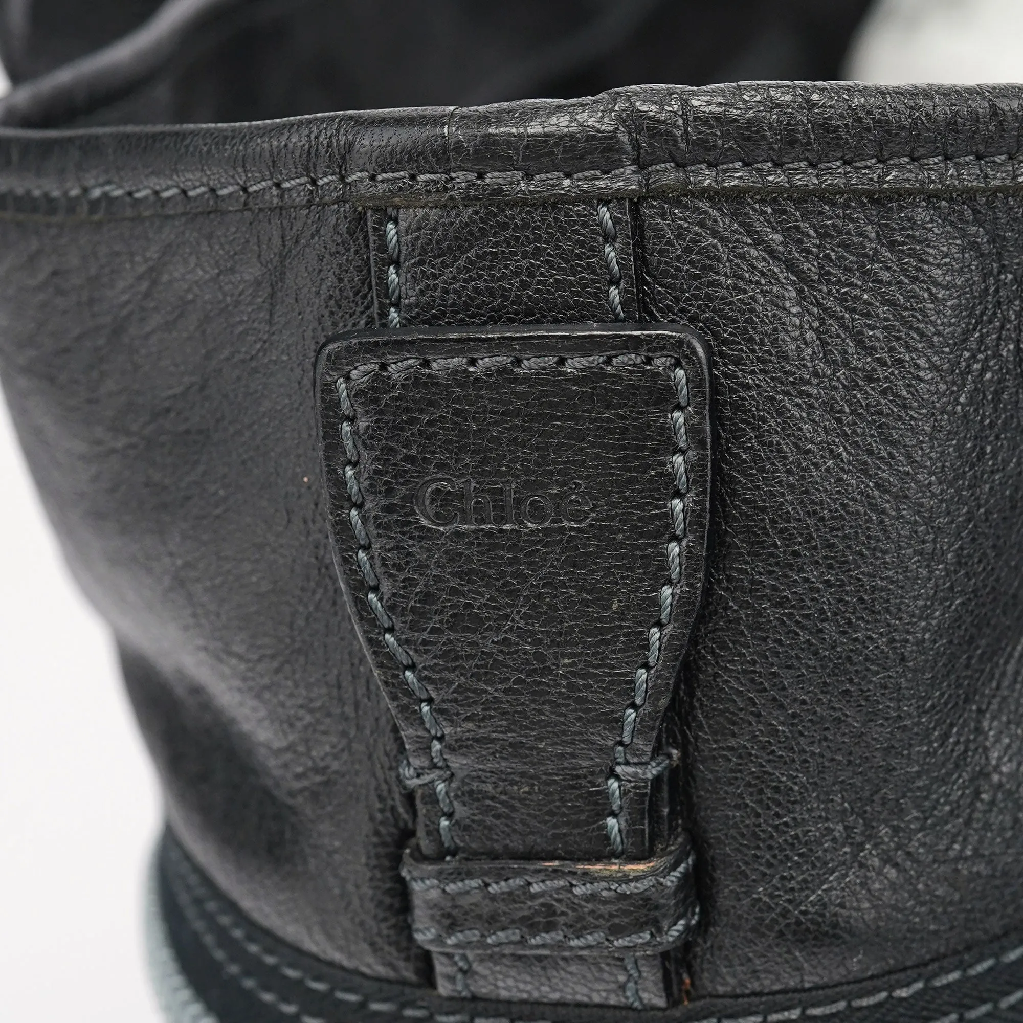 Spring 2006 Anthracite Leather Zippered Tote