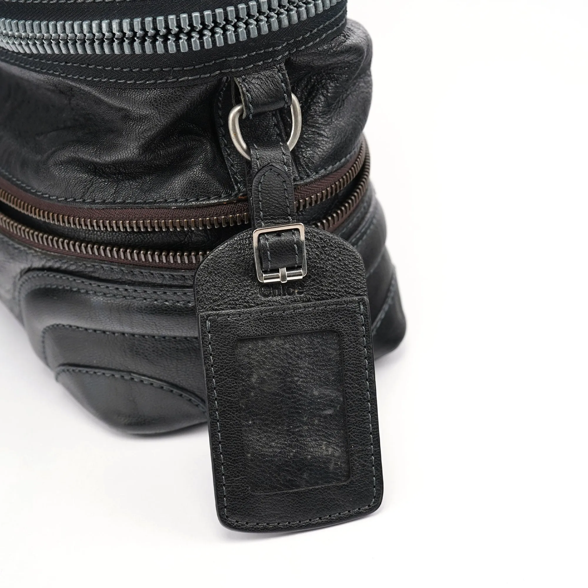 Spring 2006 Anthracite Leather Zippered Tote