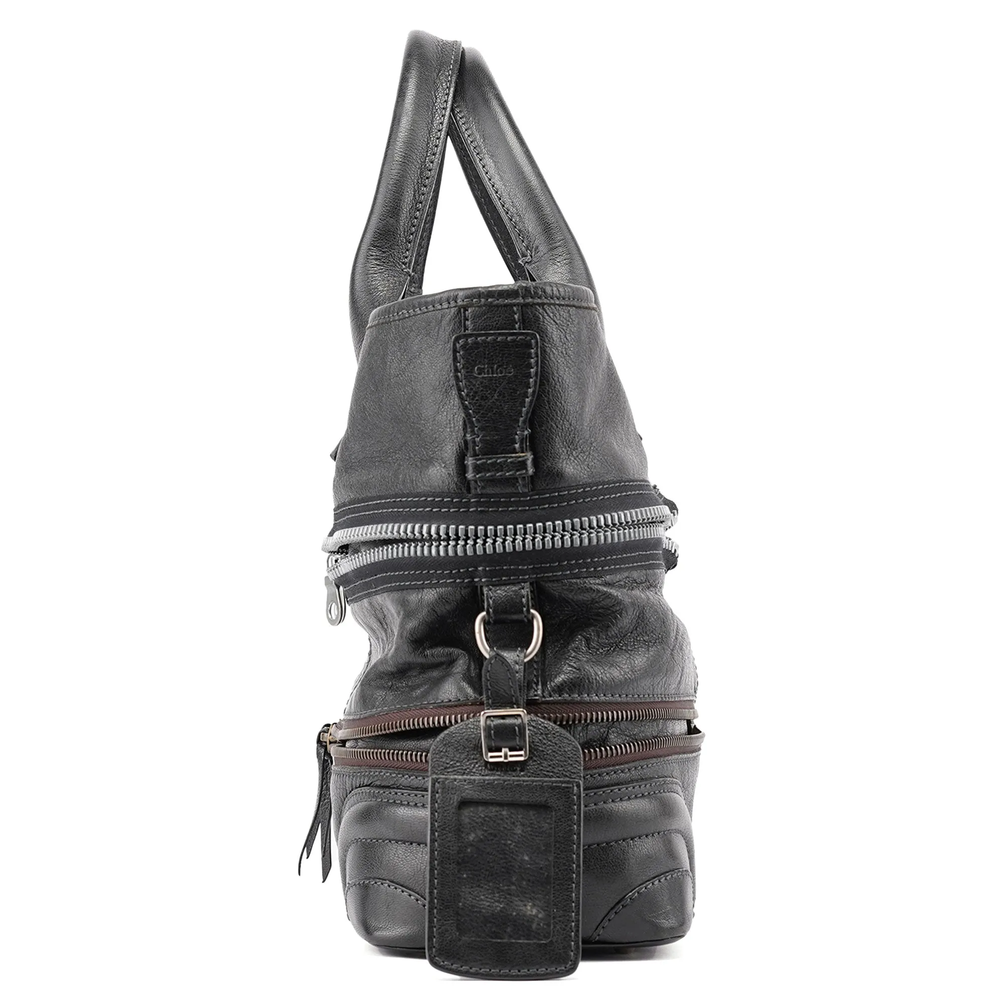 Spring 2006 Anthracite Leather Zippered Tote