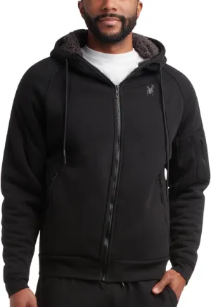 Spyder Men's Hoodie - Sherpa Lined Fleece Zip Up Jacket with ThermoWeb Insulation - Warm Outerwear Hoodies for Men (S-XXL)