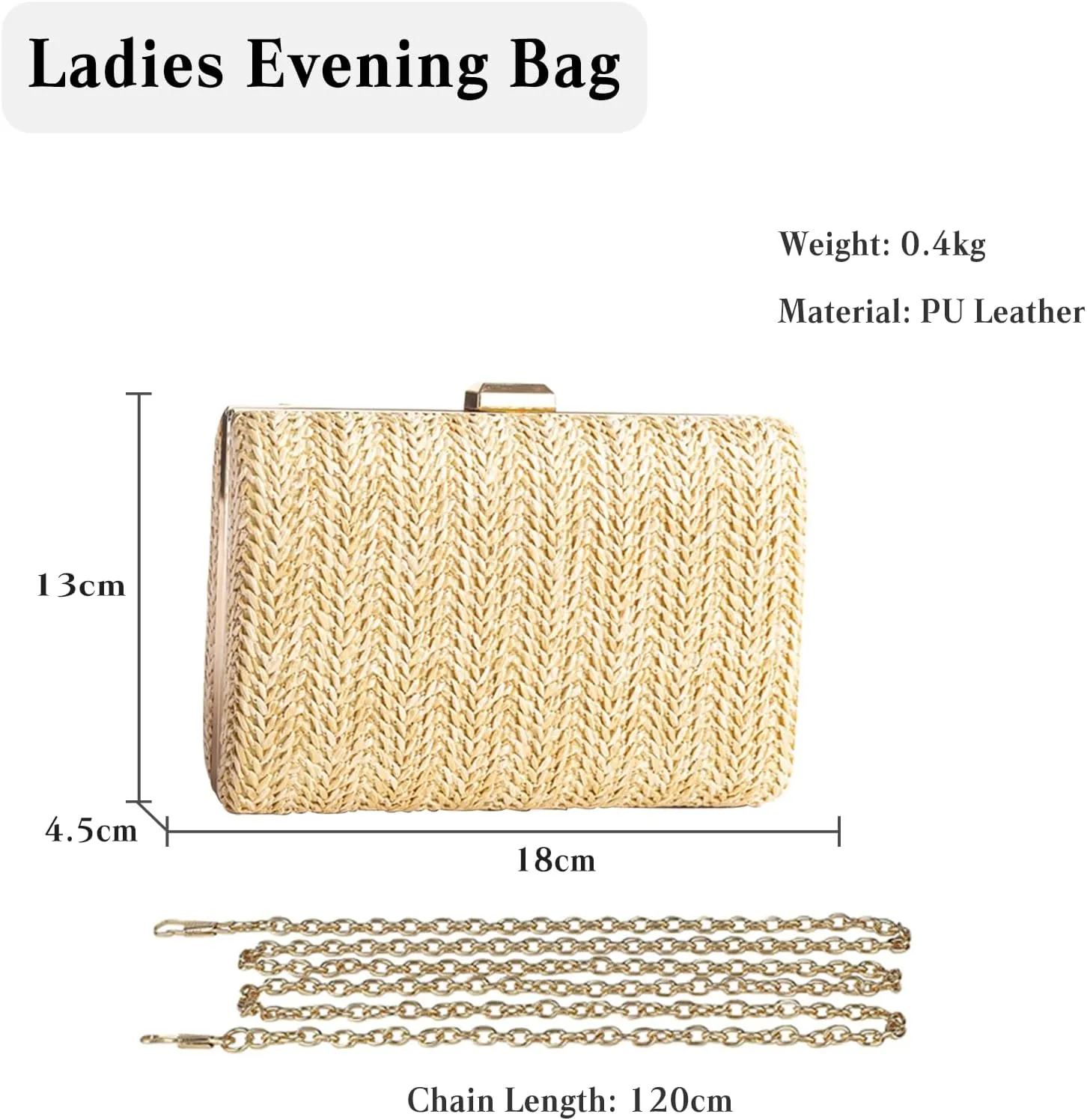 Straw Evening Bag for Women Handwoven Clutch Bag Bridal Wedding Purse Ladies Handbag Elegant Shoulder Bag