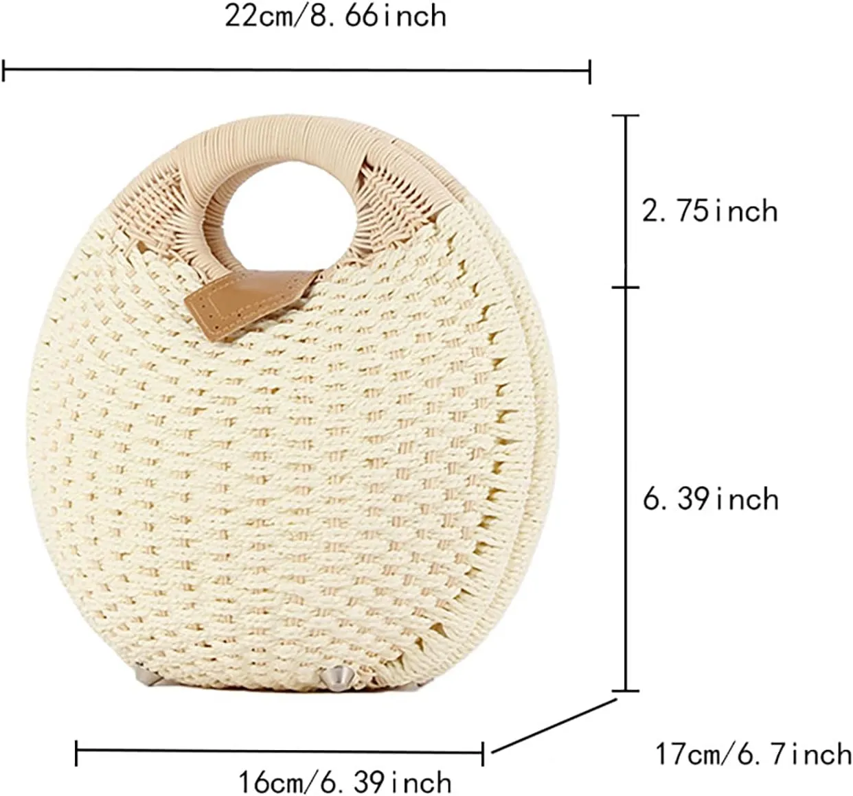Straw Woven Tote Bag for Summer Woven Crossbody Bags Shoulder Bags Crochet Handbag Beach Spherical Bag