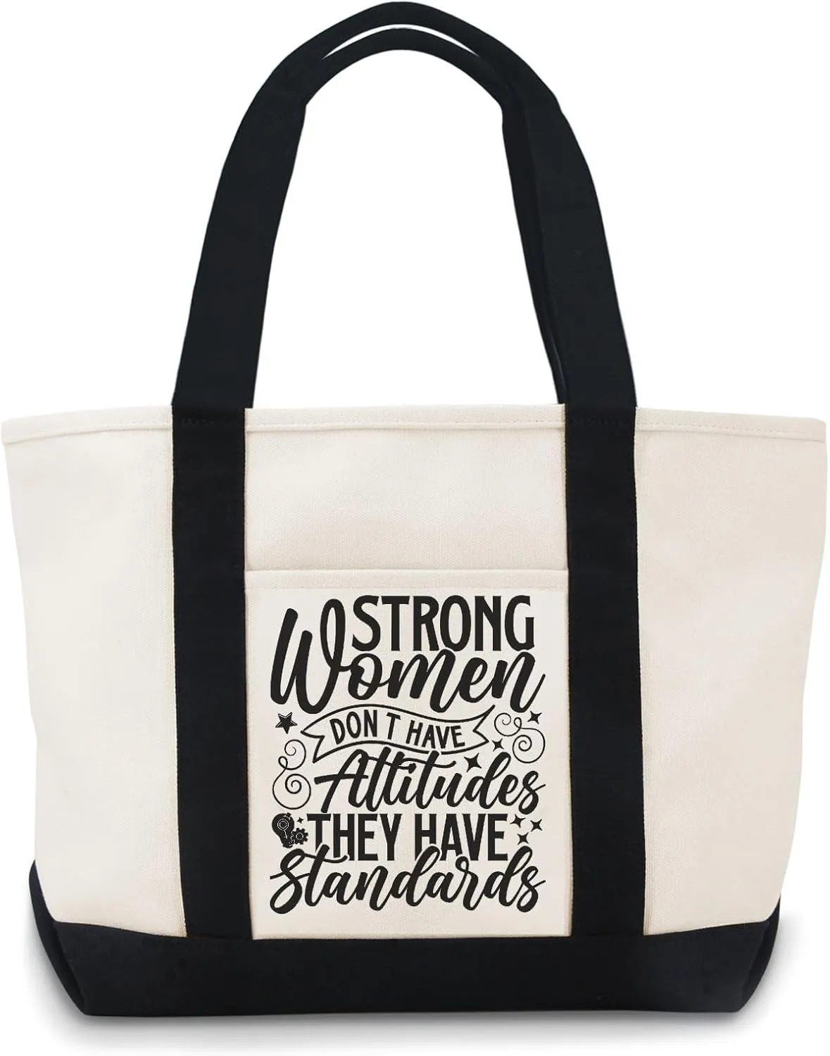 Strong Women Don't Have Attitudes They Have Standards Funny Canvas Bag Use For Grocery Bags,Shopping Bags