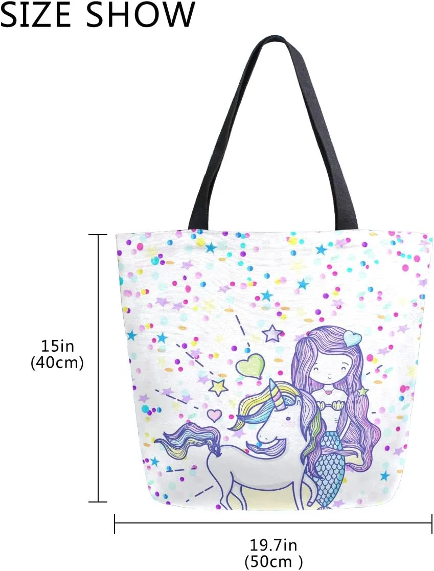 SUABO Tote Bag Reusable Grocery Bags Women Canvas Shopping Bag for Outdoor