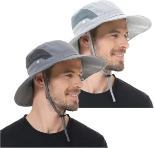 Sun Hat for Men Women UPF 50  Fishing Hats Waterproof Wide Brim Boonie Bucket Hat for Safari Beach Hiking Garden