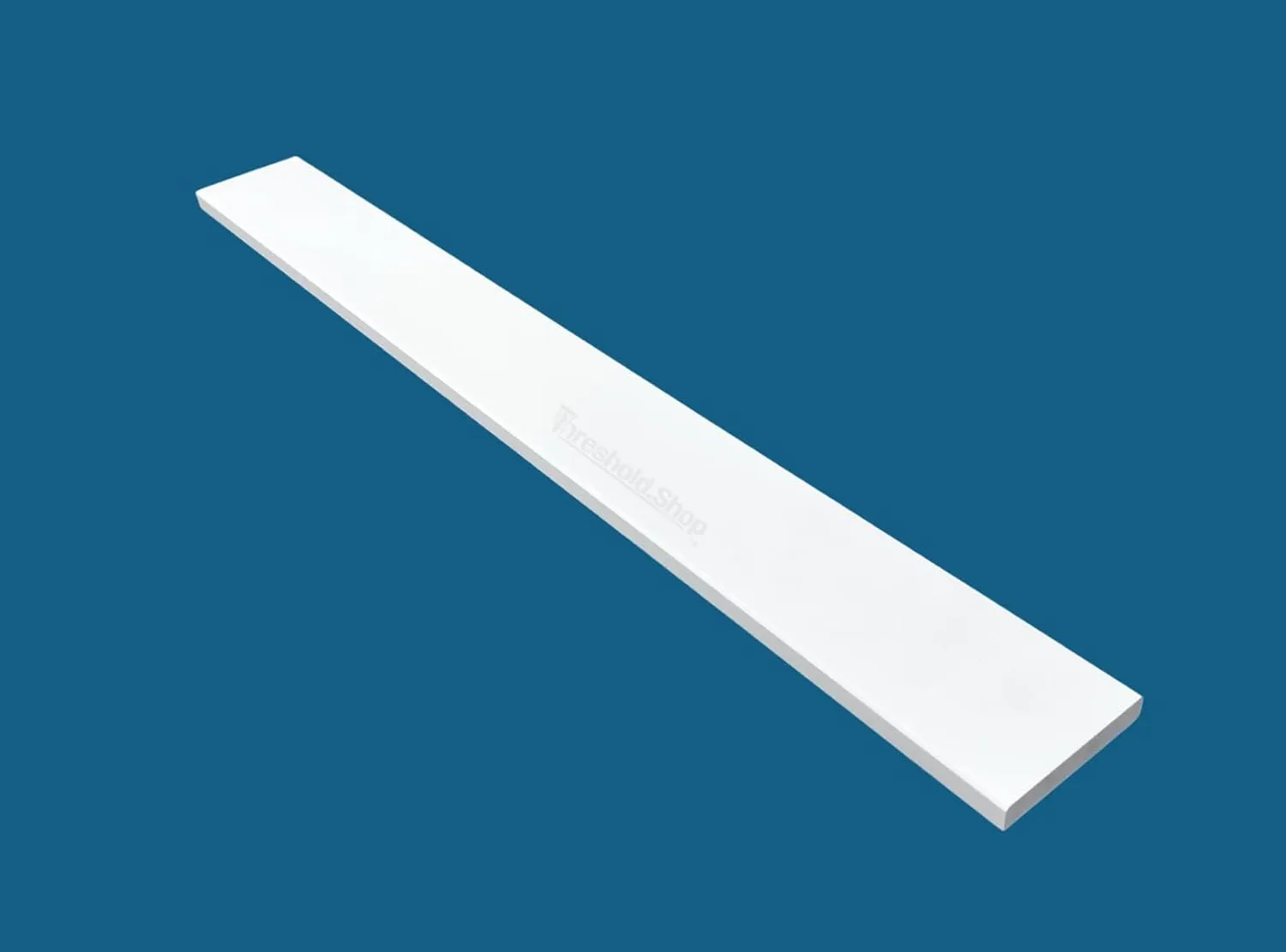 Super White Engineered Marble Threshold for Shower Curb, Bathroom Vanity Backsplash, Window Sill, Door Transitions (4" x 24")
