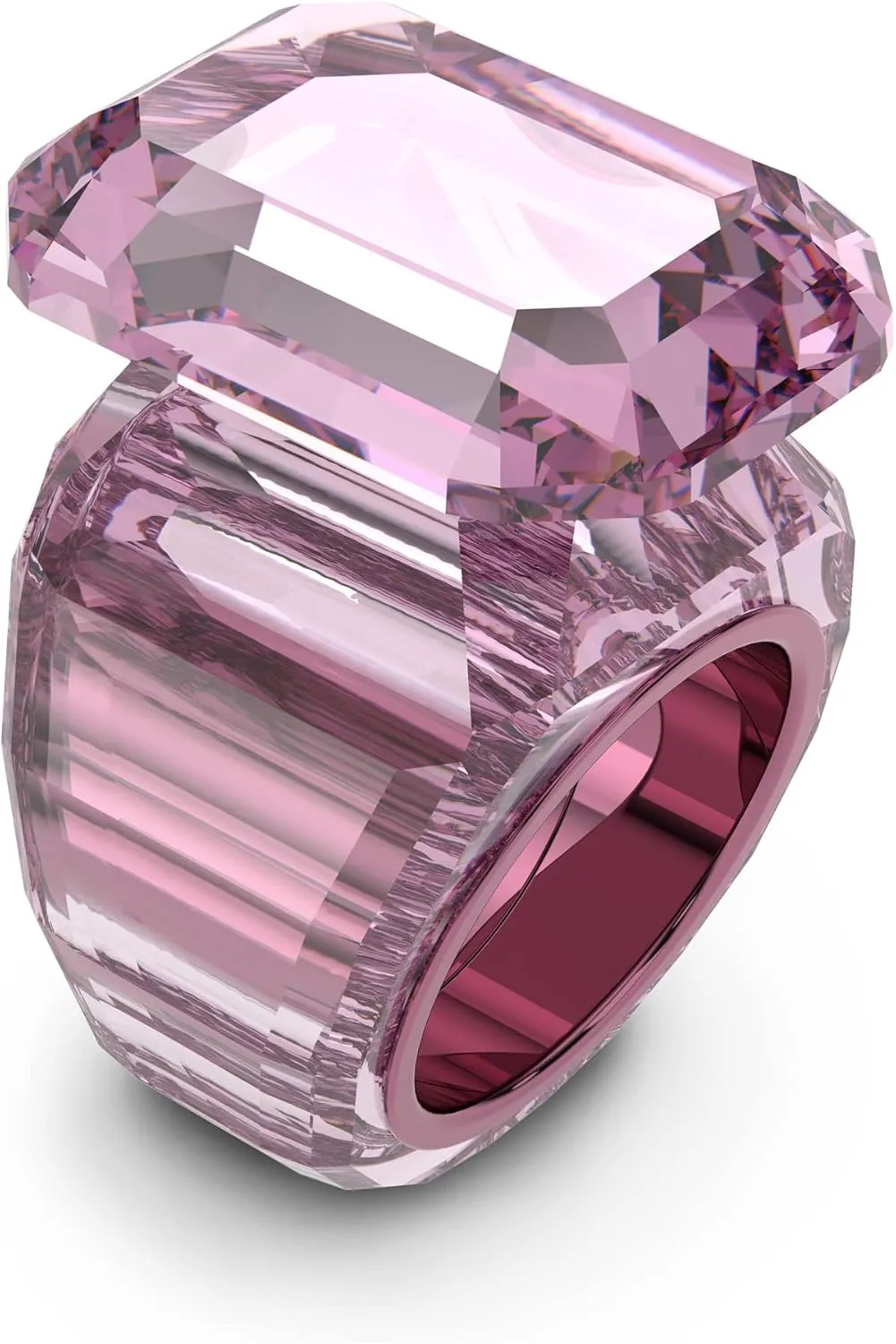 SWAROVSKI Lucent Cocktail Ring Jewelry Collection, Blue Crystal, Pink Crystal