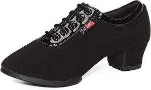 SWDZM Men&Women Ballroom Dance Shoes Lace-up Closed Toe Latin Modern Performance Dance Practice Teaching Shoes,Model KCNJ