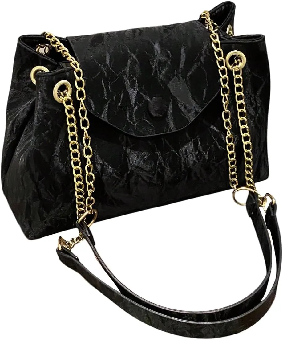 SweatyRocks Women's PU Leather Chain Shoulder Bag Casual Shopping Bags