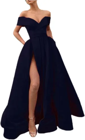 Sweetheart Ball Gown Dresses Prom Dress Formal V Neck Prom Gown for Women Elegant Gown 3/4 Sleeve Maxi Dress Empire
