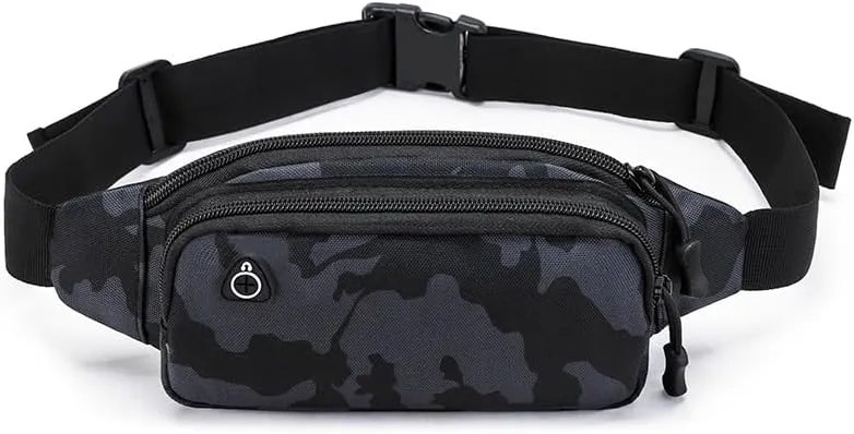 Tactical Waist Bag Shoulder Multifunctional Crossbody Large Fanny Pack for Men Women Wallets Waist Pack Phone Carrying (Black-B)