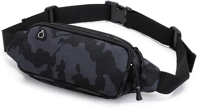 Tactical Waist Bag Shoulder Multifunctional Crossbody Large Fanny Pack for Men Women Wallets Waist Pack Phone Carrying (Black-B)