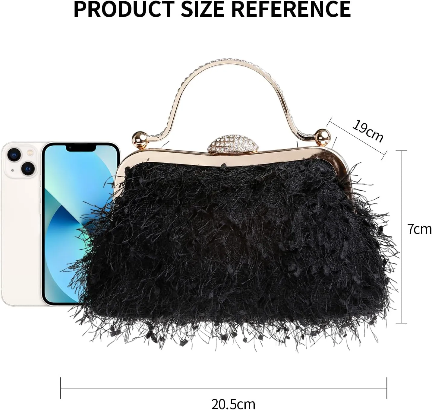 Tassel Women's Evening Handbag Cocktail Prom Formal Clutch Purse Feather Elegant Shoulder Bag for Wedding Banquet