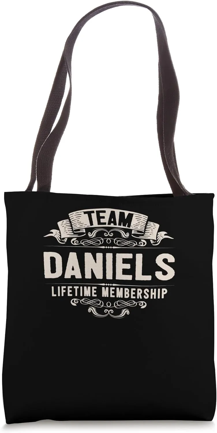 Team Daniels Lifetime Membership Retro Last Name Vintage Tote Bag