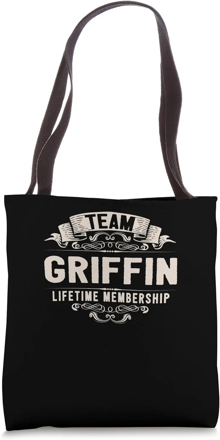 Team Griffin Lifetime Membership Retro Last Name Vintage Tote Bag