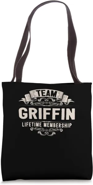 Team Griffin Lifetime Membership Retro Last Name Vintage Tote Bag