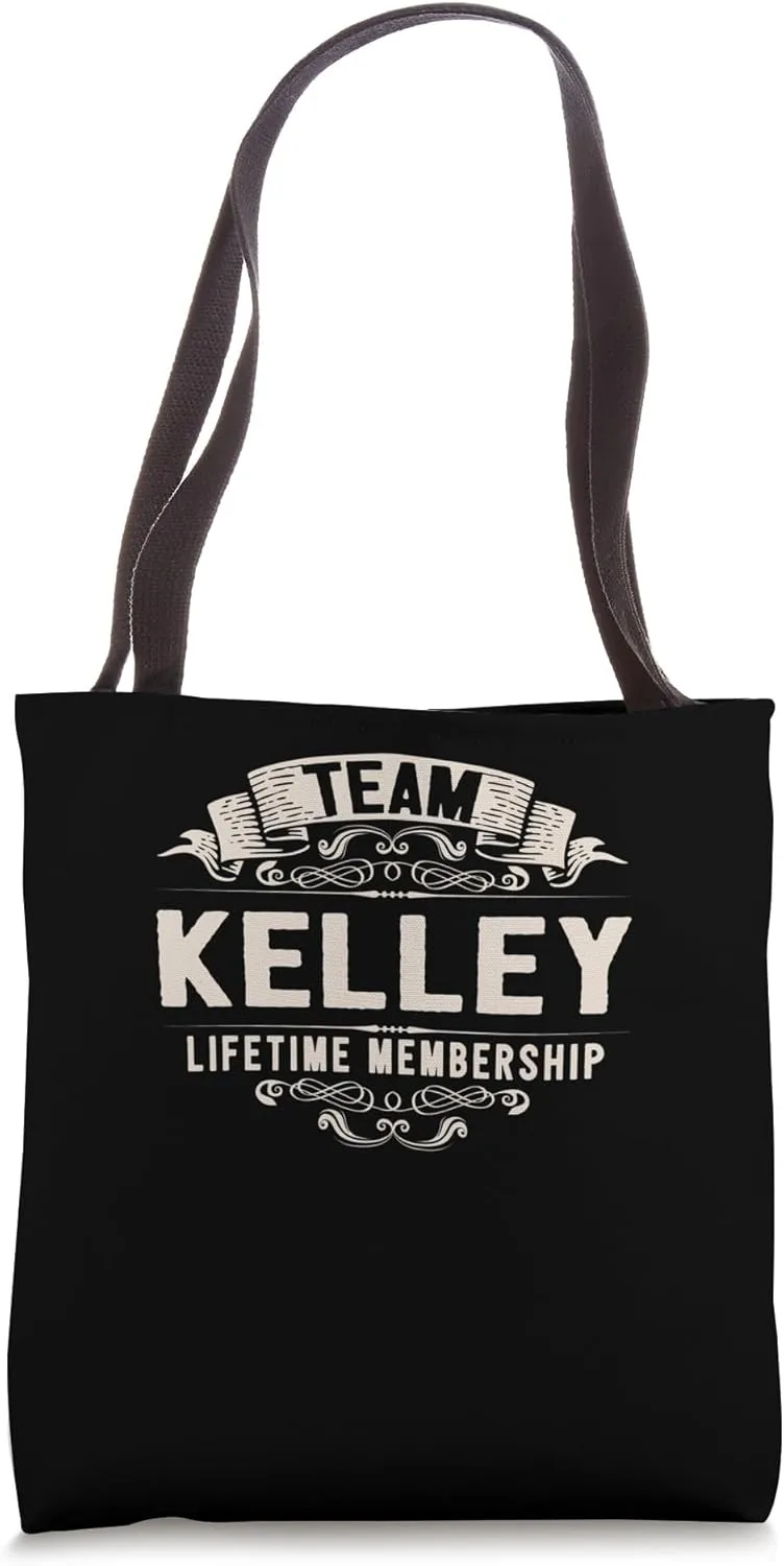 Team Kelley Lifetime Membership Retro Last Name Vintage Tote Bag