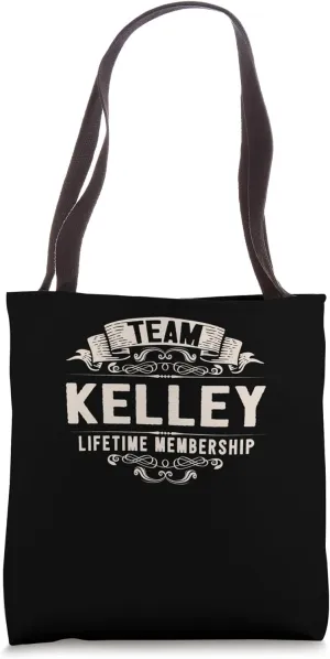 Team Kelley Lifetime Membership Retro Last Name Vintage Tote Bag