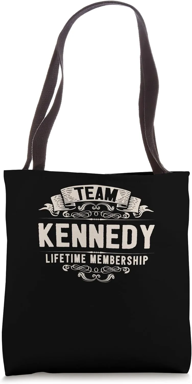 Team Kennedy Lifetime Membership Retro Last Name Vintage Tote Bag