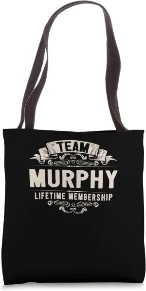 Team Murphy Lifetime Membership Retro Last Name Vintage Tote Bag
