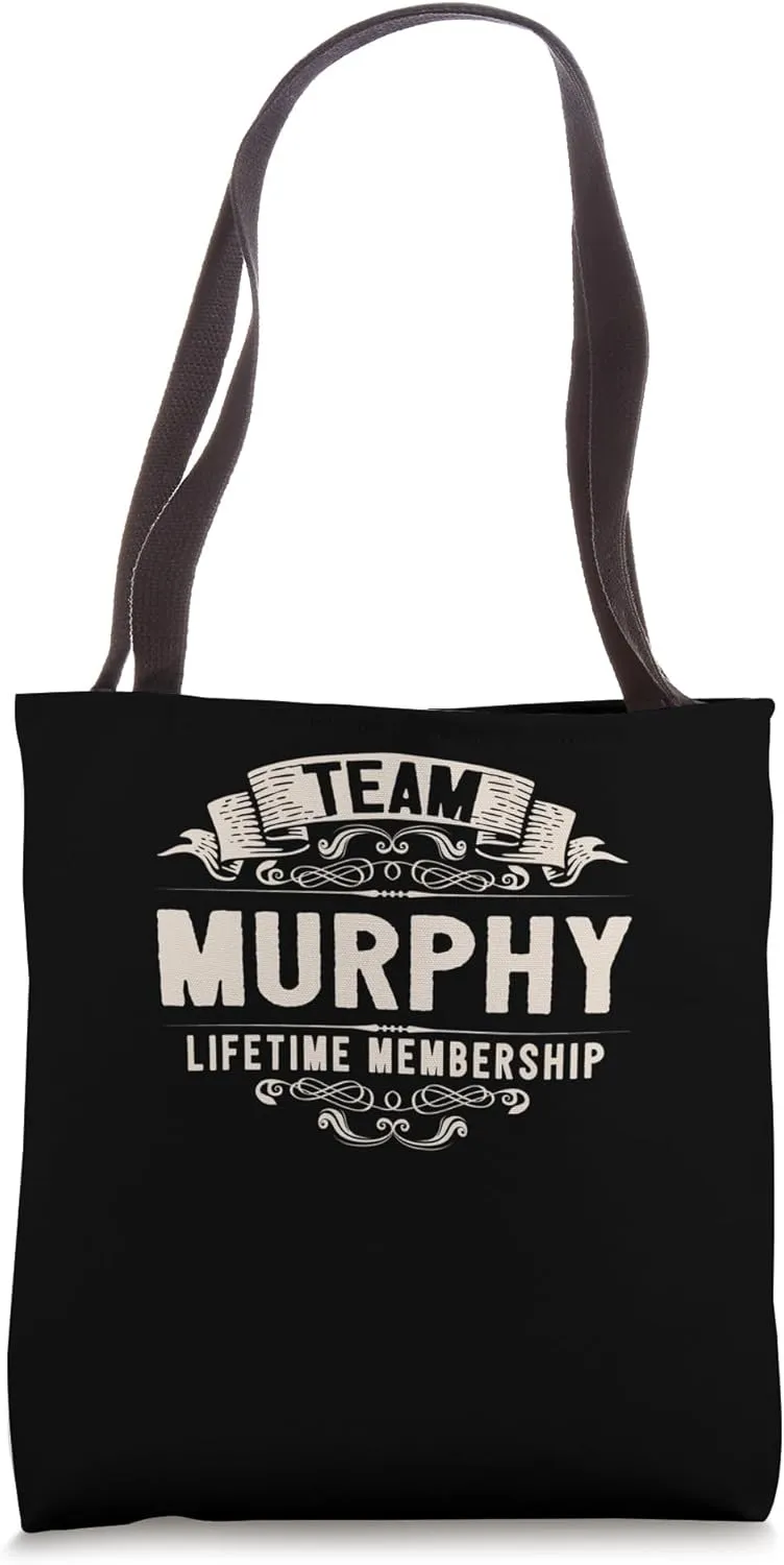 Team Murphy Lifetime Membership Retro Last Name Vintage Tote Bag