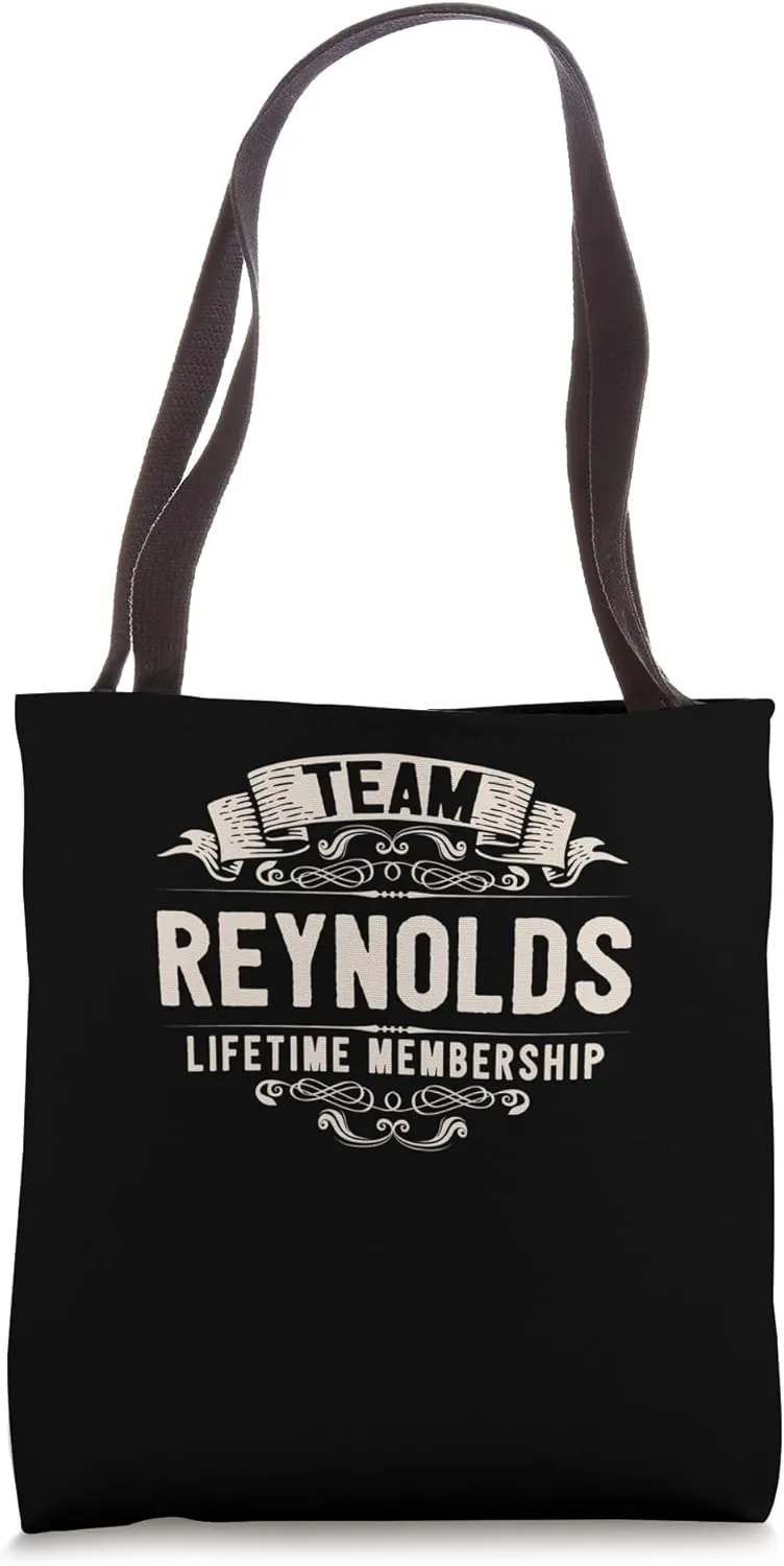 Team Reynolds Lifetime Membership Retro Last Name Vintage Tote Bag