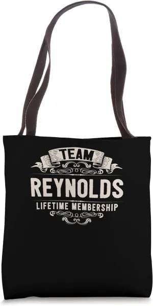 Team Reynolds Lifetime Membership Retro Last Name Vintage Tote Bag