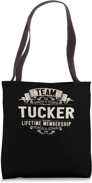 Team Tucker Lifetime Membership Retro Last Name Vintage Tote Bag