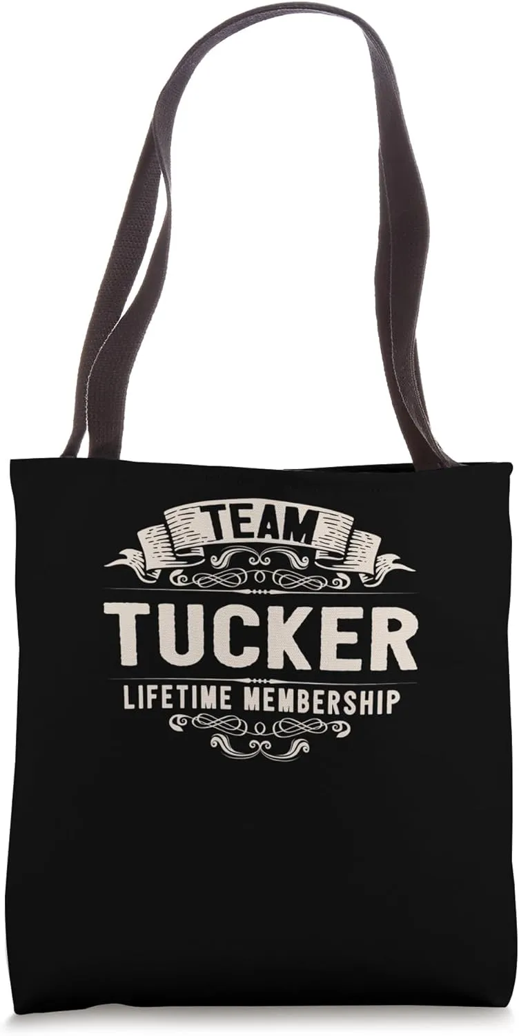 Team Tucker Lifetime Membership Retro Last Name Vintage Tote Bag