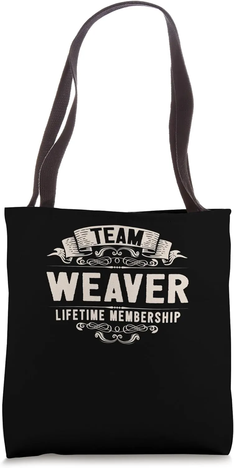 Team Weaver Lifetime Membership Retro Last Name Vintage Tote Bag
