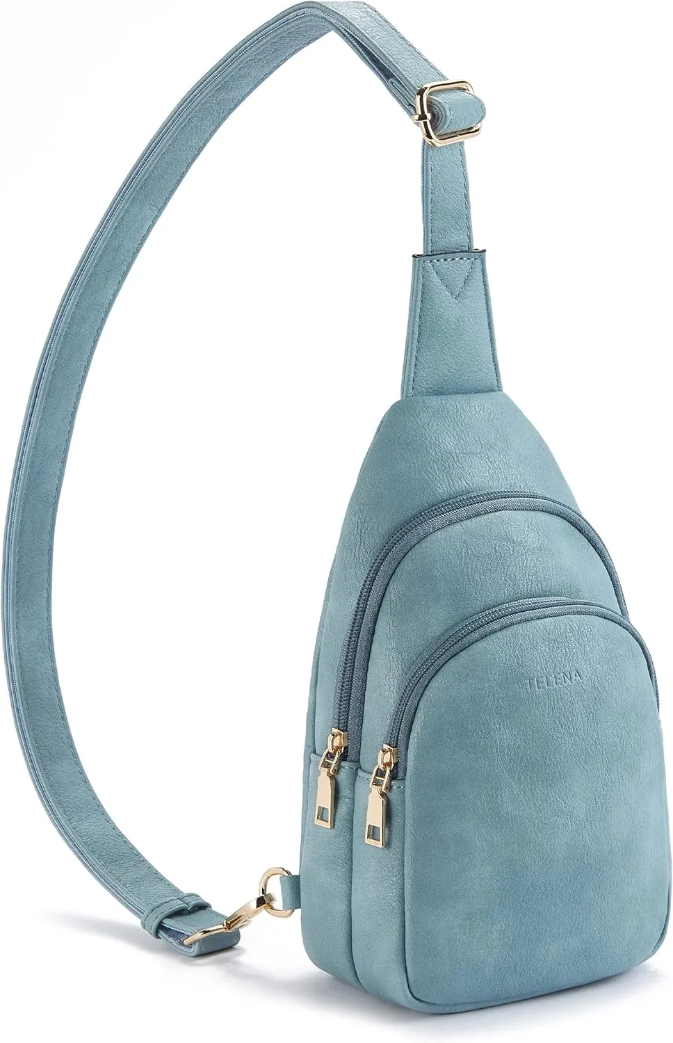 Telena Small Sling Bag for Women Leather Crossbody Fanny Packs Chest Bag for Women