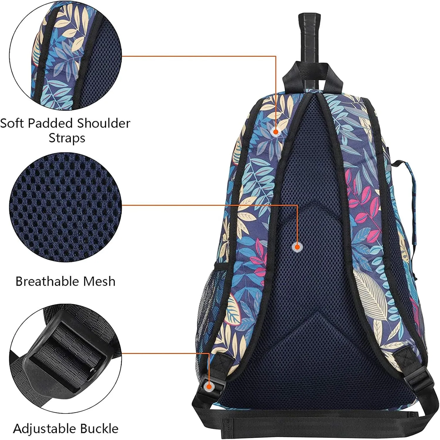 Tennis Bag Tennis Backpack - Tennis Bags for Women and Men to Hold 1 or 2 Tennis Rackets/Racquets, Multifunctional Sports Bag