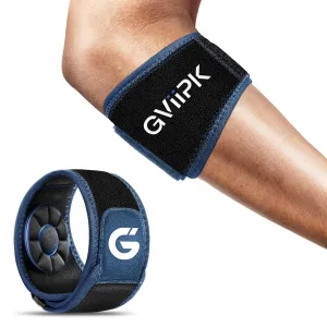 Tennis Elbow Brace Strap for Tendonitis Elbow Relief for Men & Women, Golfers Elbow Brace, Arm Forearm Braces Bands, Golf Elbow Pads Support - Navy Blue 1 Pack