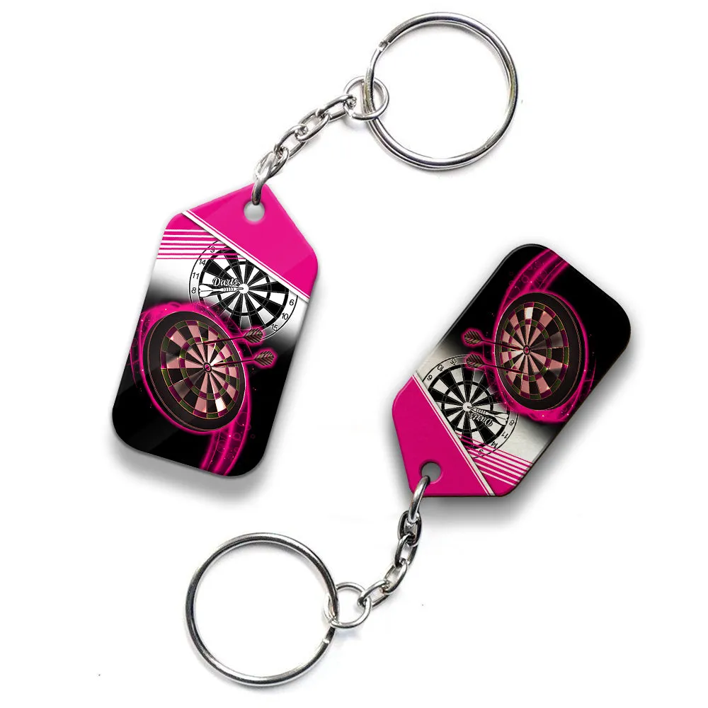 The Coolest Girls Throw Darts Keychain For Dart Team Player