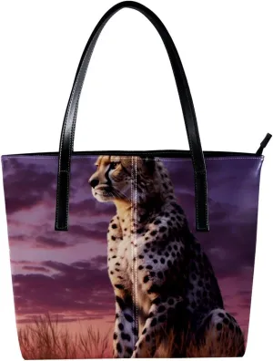 The Tote Bag For Women,Bags For Women,Reusable Shopping Bags,African Savannah Animal Leopard Handbags