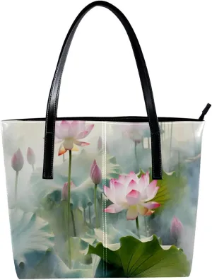 The Tote Bag For Women,Bags For Women,Reusable Shopping Bags,Amazing Lotus Pond Handbags